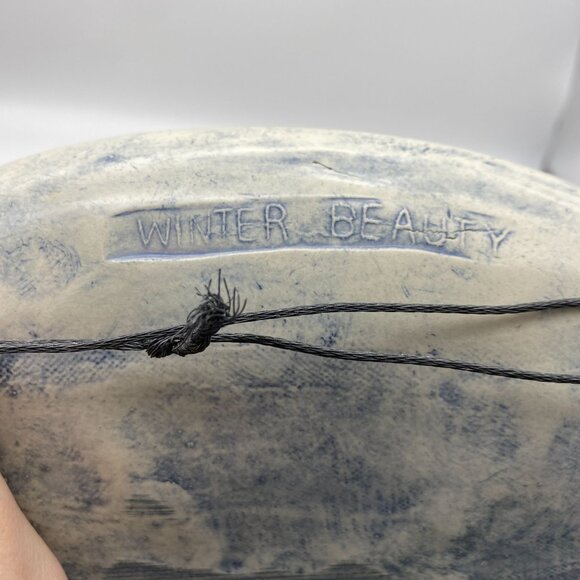 Salt Marsh Pottery Winter Beauty hanging dish trinket rings MA Floral - Picture 8 of 9